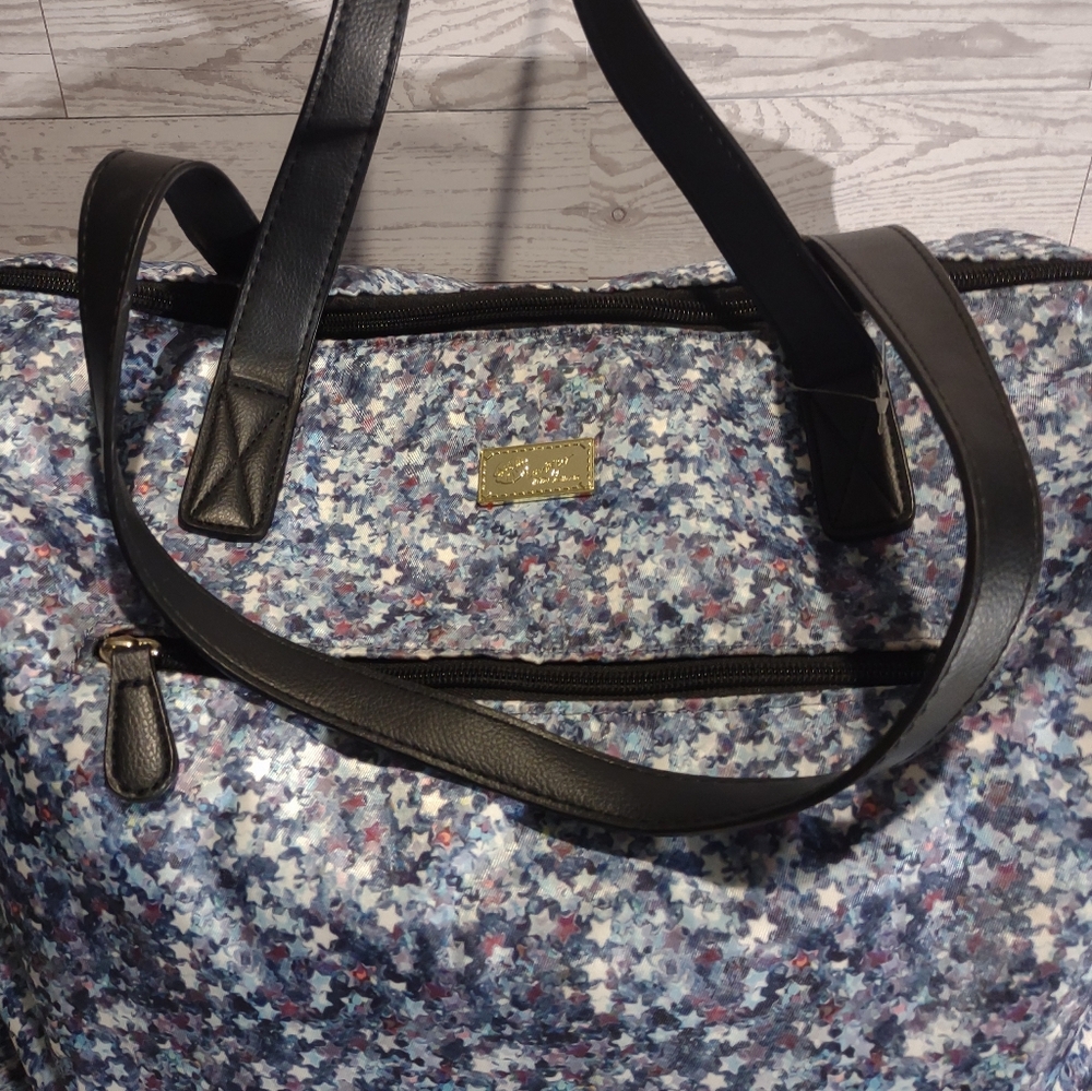Betsey Johnson Blue Tote Bag Star Print - Picture 3 of 6